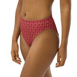 Descendans of the Island Strawberry Coral Recycled high-waisted bikini bottom