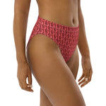 Descendans of the Island Strawberry Coral Recycled high-waisted bikini bottom