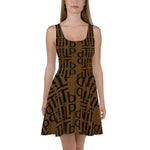 dti brown pattern Skater Dress