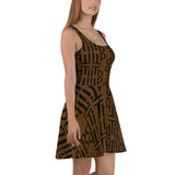 dti brown pattern Skater Dress