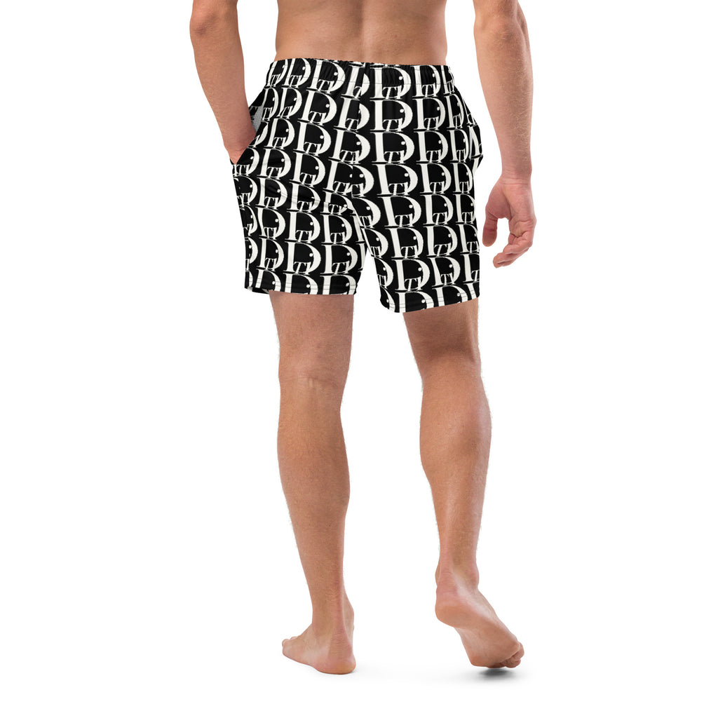 DTI Black/ White Pattern Men's swim trunks – Descendants of the Island