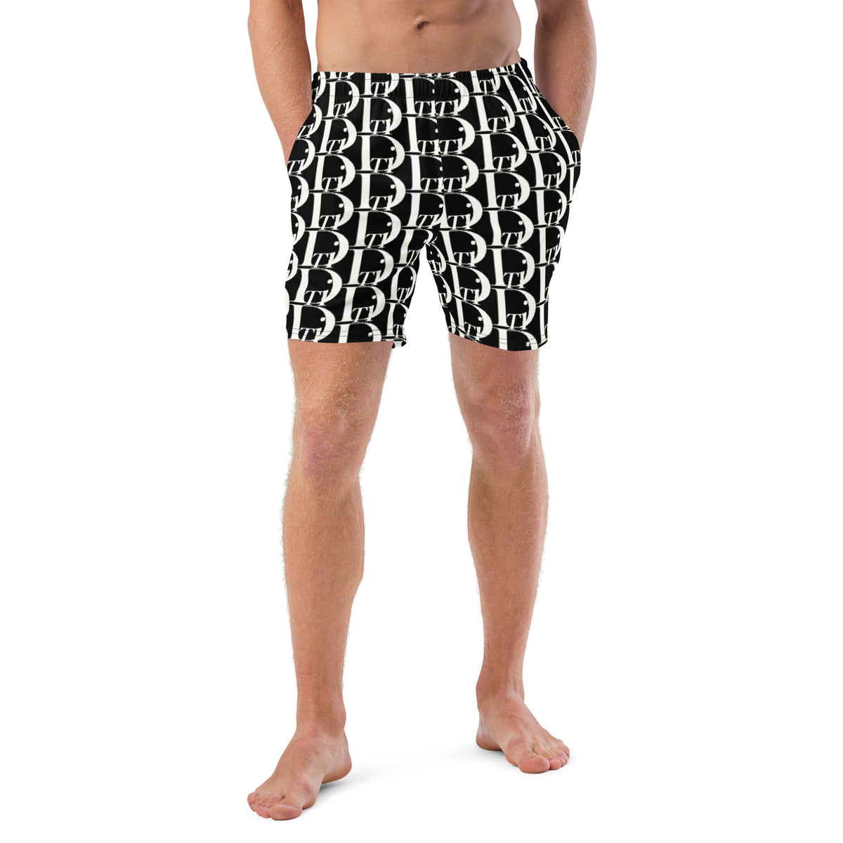 DTI Black/ White Pattern Men's swim trunks – Descendants of the Island