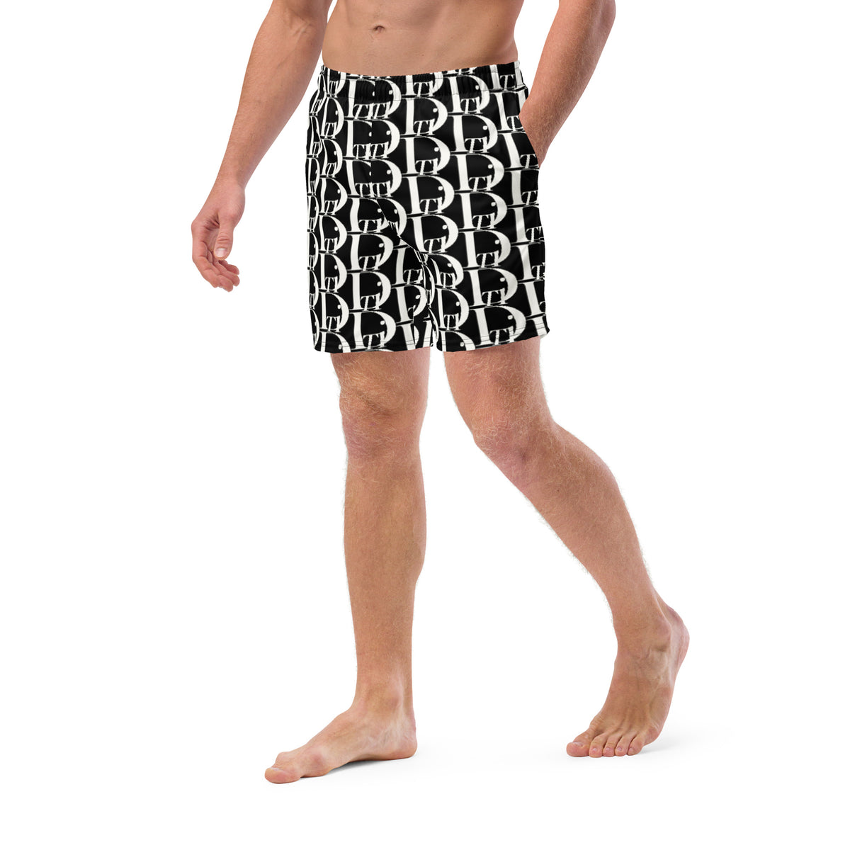 DTI Black/ White Pattern Men's swim trunks – Descendants of the Island