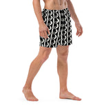 DTI Black/ White Pattern Men's swim trunks