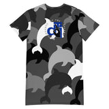 Descendants of the Island Dolphin Camo 6 Blue T-shirt dress