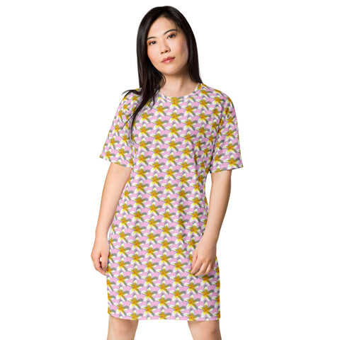 Descendants of the Island Plumeria Bubblegum T-shirt dress