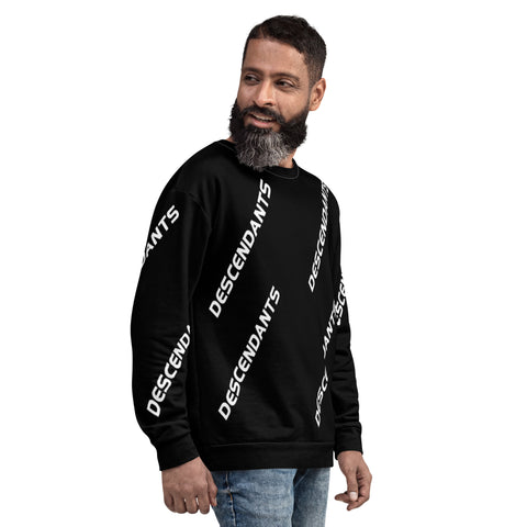 DTI Descendants White on Black Unisex Sweatshirt