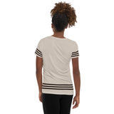 Descendants of the Island Brown Stripes Women's Athletic T-shirt