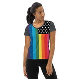 Descendants of the Island Pride Flag Women's Athletic T-shirt