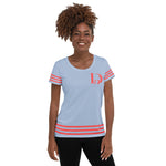 Descendants of the Island Pazblue Coral Women's Athletic T-shirt