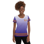 Descendants of the Island Blueberry Gold Women's Athletic T-shirt