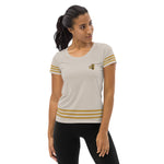 Descendants of the Island Gold Stripe Women's Athletic T-shirt