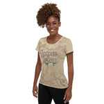 Descendants of the Island JI Map and Crab Women's Athletic T-shirt