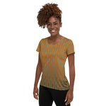 Descendants of the Island Olive Gold Women's Athletic T-shirt