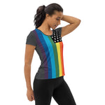 Descendants of the Island Pride Flag Women's Athletic T-shirt