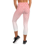 Descendants of the Island Coral and White D Yoga Capri Leggings