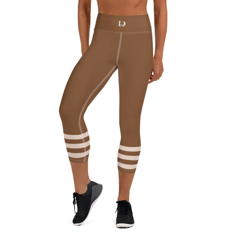 Descendants of the Island Leather and Pale Orange Capri Leggings