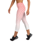 Descendants of the Island Coral and White D Yoga Capri Leggings