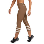 Descendants of the Island Leather and Pale Orange Capri Leggings