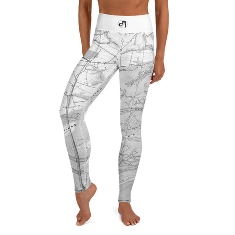 Descendants of the Island B+W JI Map Leggings