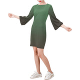 Descendants of The Island church green dress Bell Sleeve Dress