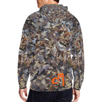 Descendants of the Island Hunt Club Camo Leaves Men's All Over Print Full Zip Hoodie (Model H14)