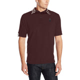 DTI Burgundy Collar Design Polo Men's Shirt