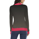 Descendants of the Island Vermillion Women's All Over Print Mock Neck Sweater(ModelH43)