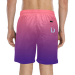 Descendants of the Island Coral Blueberry Men's Mid-Length Beach Shorts