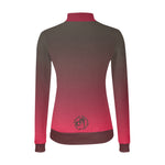 Descendants of The Island vermillion rose tight long sleeve Women's Mock Neck Sweater