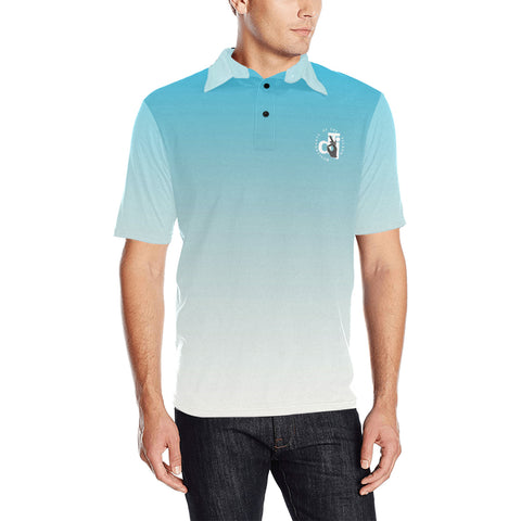 Descendants of the Island Ice Blue Men's All Over Print Polo Shirt