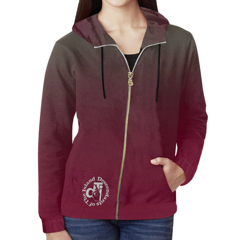 Descendants of the Island Funky Cherry Women's Full Zip Hoodie