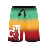 Africa Blur Men's Mid-Length Beach Shorts