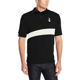 DTI Black and White Stripes Polo Shirt