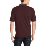 DTI Burgundy Collar Design Polo Men's Shirt