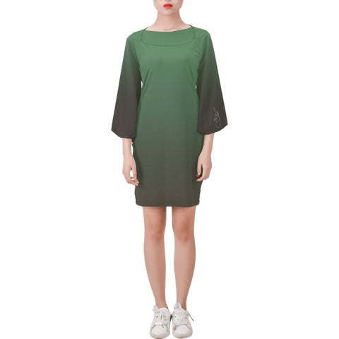 Descendants of The Island church green dress Bell Sleeve Dress