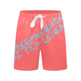 Descendants of the Island Coral 2 Men's Mid-Length Beach Shorts (ModelL51)