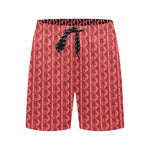 Descendants of the Island Strawberry Coral Men's Mid-Length Beach Shorts