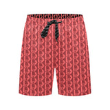 Descendants of the Island Strawberry Coral Men's Mid-Length Beach Shorts