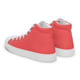 Descendants of the Island Coral Platinum Men’s high top canvas shoes