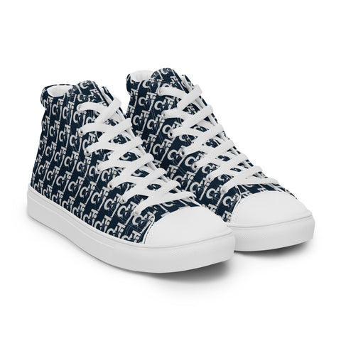 Descendants of the Island Navy and Grey Men’s high top canvas shoes