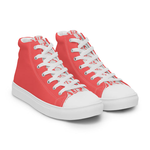 Descendants of the Island Coral Platinum Men’s high top canvas shoes