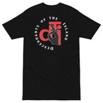 DTI Red Whte & Black Logo premium heavyweight tee