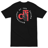 DTI Red Whte & Black Logo premium heavyweight tee