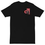 DTI Red Whte & Black Logo premium heavyweight tee