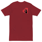 DTI Red Whte & Black Logo premium heavyweight tee