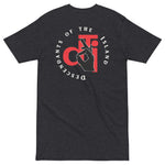 DTI Red Whte & Black Logo premium heavyweight tee