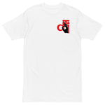 DTI Red Whte & Black Logo premium heavyweight tee