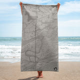 Descendants of the Island JI Map Heather Grey Towel