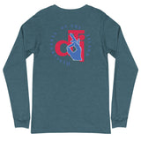 Descendants of the Island Vermillion and Blue Logo Unisex Long Sleeve Tee